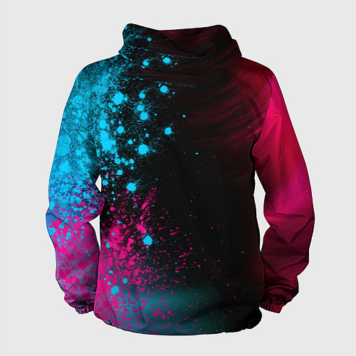 Мужская ветровка Mini - neon gradient: по-вертикали / 3D-Черный – фото 2