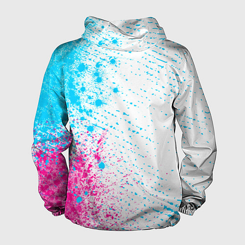 Мужская ветровка Breaking Benjamin neon gradient style: по-вертикал / 3D-Черный – фото 2