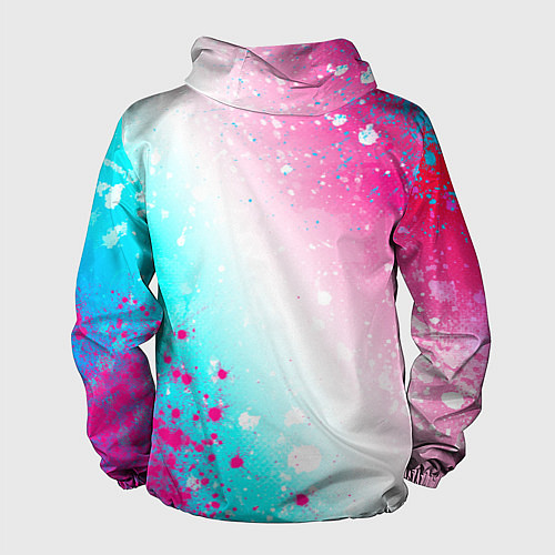 Мужская ветровка Three Days Grace neon gradient style: надпись, сим / 3D-Черный – фото 2