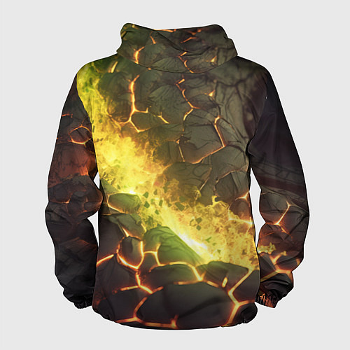 Мужская ветровка Разлом плиты с лавой / 3D-Белый – фото 2