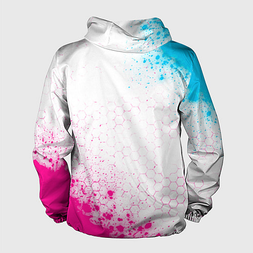 Мужская ветровка Sally Face neon gradient style: надпись, символ / 3D-Черный – фото 2