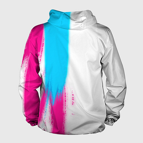 Мужская ветровка Poppy Playtime neon gradient style: по-вертикали / 3D-Черный – фото 2