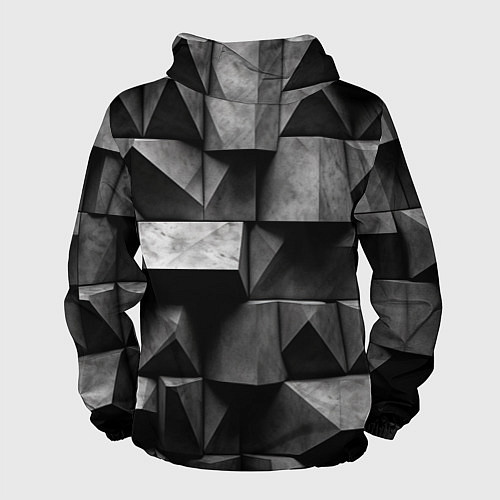Мужская ветровка Обман зрения и каменные плиты / 3D-Черный – фото 2