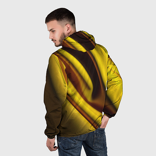 Мужская ветровка Желтая футболка / 3D-Черный – фото 4