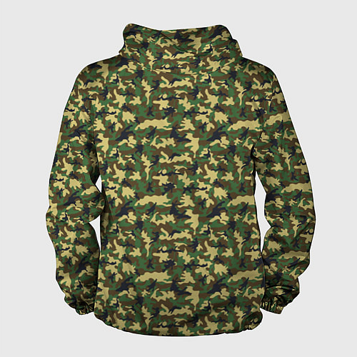 Мужская ветровка Камуфляж флора - Алексей / 3D-Белый – фото 2