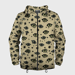 Ветровка с капюшоном мужская Они смотрят, цвет: 3D-черный