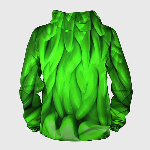 Мужская ветровка Зеленая абстрактная текстура / 3D-Белый – фото 2