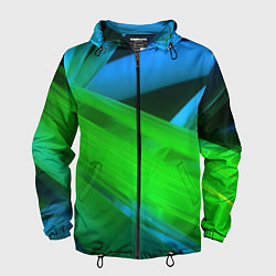 Мужская ветровка Blue green abstract