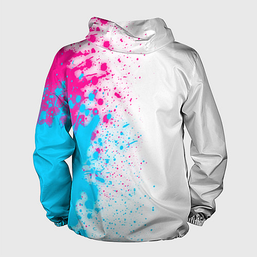 Мужская ветровка Hollywood Undead neon gradient style: по-вертикали / 3D-Черный – фото 2