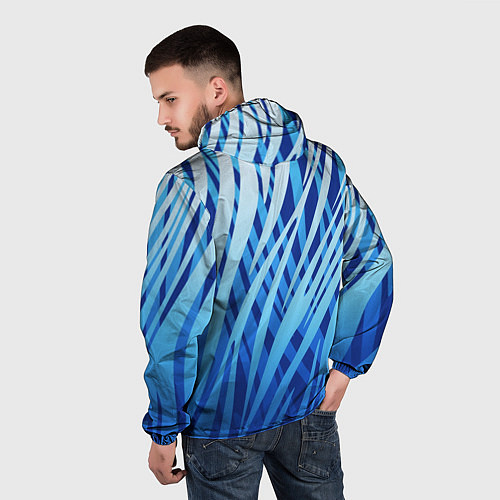 Мужская ветровка Volkswagen - синий камуфляж / 3D-Черный – фото 4