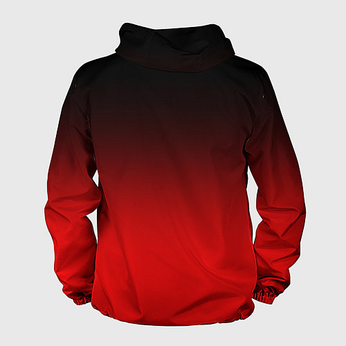 Мужская ветровка Градиент: от черного до ярко-красного / 3D-Белый – фото 2