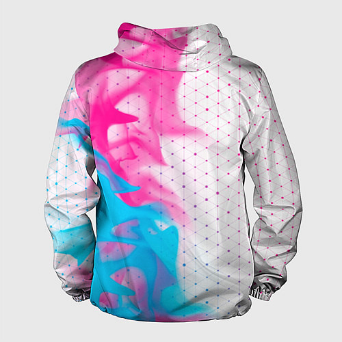 Мужская ветровка Jaguar neon gradient style: по-вертикали / 3D-Черный – фото 2