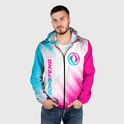 Ветровка с капюшоном мужская Dongfeng neon gradient style: надпись, символ, цвет: 3D-черный — фото 2