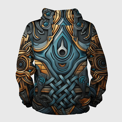 Мужская ветровка Асимметричный узор в скандинавском стиле / 3D-Белый – фото 2