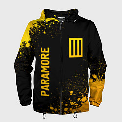 Ветровка с капюшоном мужская Paramore - gold gradient вертикально, цвет: 3D-черный