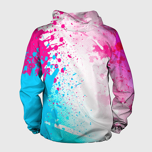 Мужская ветровка Nightwish neon gradient style по-вертикали / 3D-Черный – фото 2