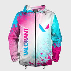 Мужская ветровка Valorant neon gradient style вертикально