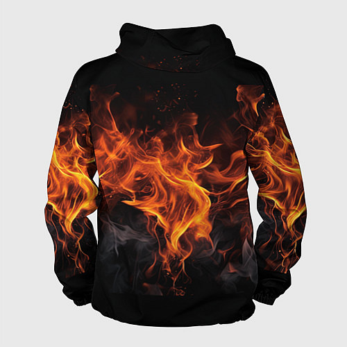 Мужская ветровка Огонь и дым / 3D-Белый – фото 2
