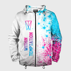 Мужская ветровка Within Temptation neon gradient style по-вертикали