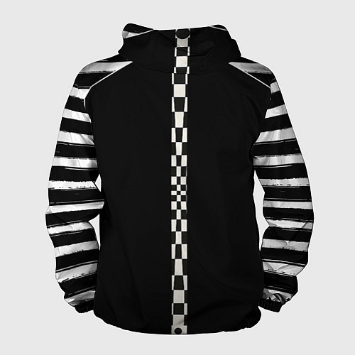 Мужская ветровка Иллюзия заполненного пространства черный клетка и / 3D-Черный – фото 2