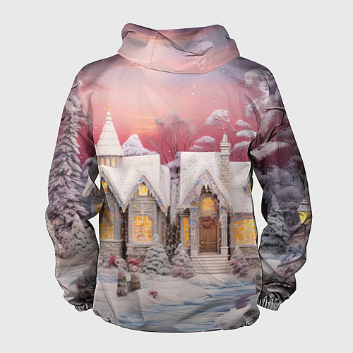 Мужская ветровка Звезды и подарки новогодней ночи / 3D-Белый – фото 2