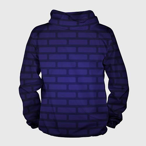 Мужская ветровка Фиолетовая кирпичная стена / 3D-Черный – фото 2