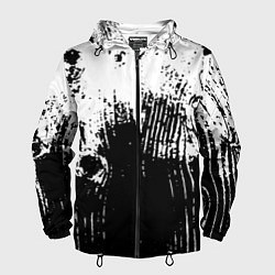 Мужская ветровка Черно-белая абстракция гранж