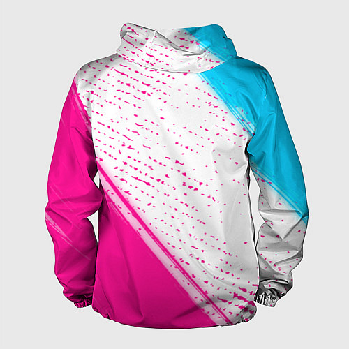 Мужская ветровка Thirty Seconds to Mars neon gradient style вертика / 3D-Черный – фото 2