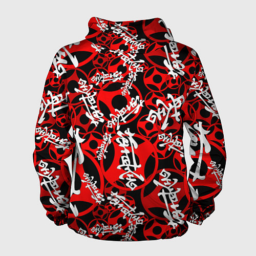 Мужская ветровка Карате киокушинкай лого паттерн / 3D-Белый – фото 2