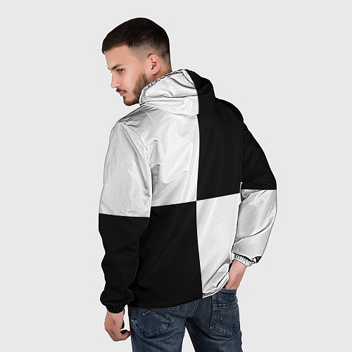 Мужская ветровка Шахматы - ферзь / 3D-Черный – фото 4