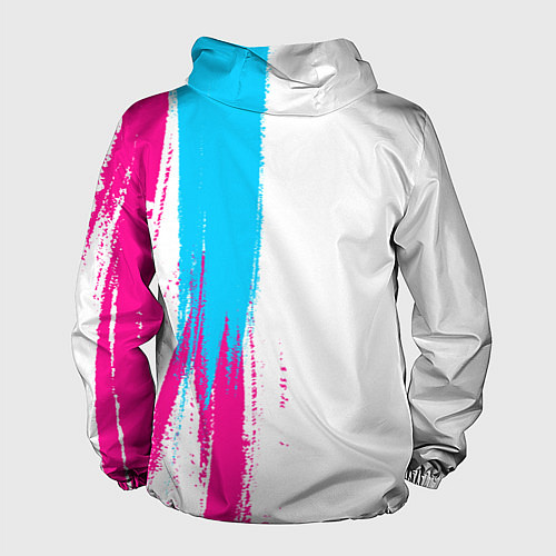 Мужская ветровка Megadeth neon gradient style по-вертикали / 3D-Черный – фото 2