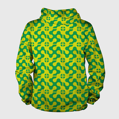 Мужская ветровка Паттерн из трансформированных геометрических фигур / 3D-Белый – фото 2