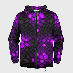 Мужская ветровка Фиолетовый трескающийся камень
