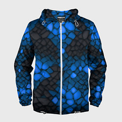 Мужская ветровка Синий трескающийся камень