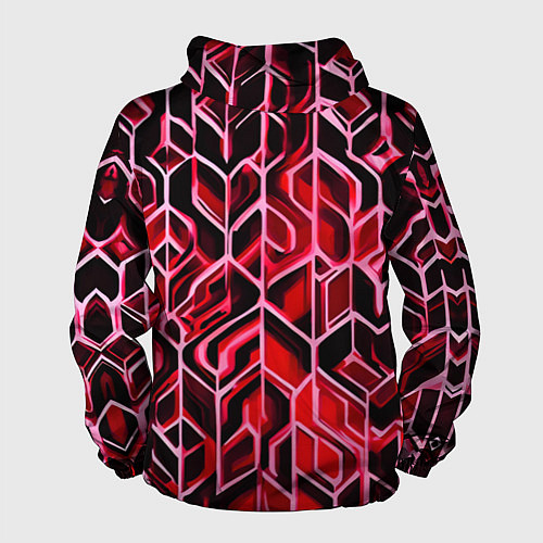 Мужская ветровка Красный узор / 3D-Белый – фото 2
