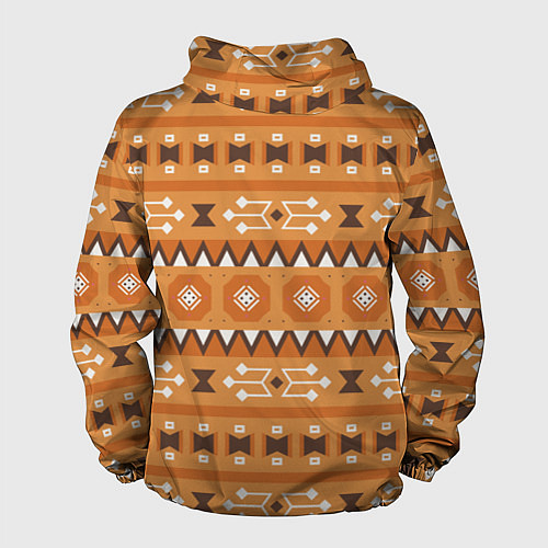 Мужская ветровка Brown tribal geometric / 3D-Черный – фото 2