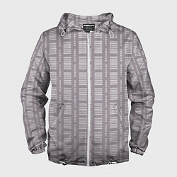 Мужская ветровка Тёплый серый паттерн кружочки