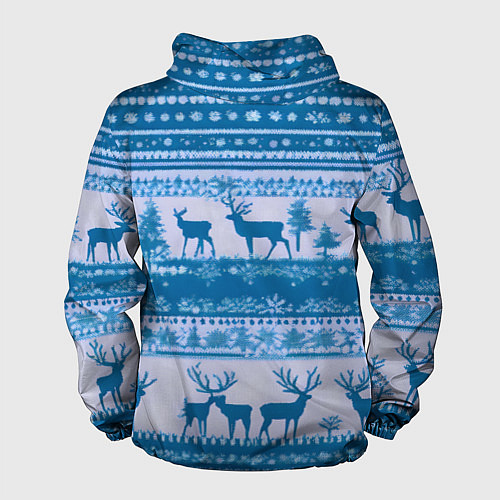 Мужская ветровка Синие олени / 3D-Белый – фото 2