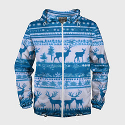 Мужская ветровка Синие олени