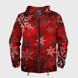 Мужская ветровка Рождественские узоры снежинки