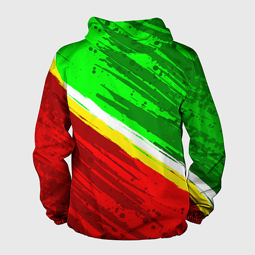 Мужская ветровка Расцветка Зеленоградского флага / 3D-Белый – фото 2