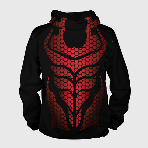 Мужская ветровка Доспехи с красным отливом / 3D-Белый – фото 2