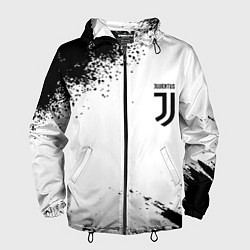 Ветровка с капюшоном мужская Juventus sport color black, цвет: 3D-черный