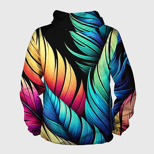 Мужская ветровка Color feathers - neon / 3D-Черный – фото 2