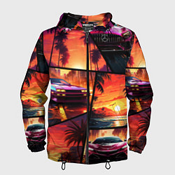 Ветровка с капюшоном мужская GTA style art, цвет: 3D-черный