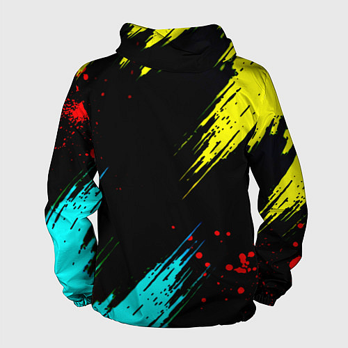 Мужская ветровка Suzuki краски абстрактные / 3D-Белый – фото 2
