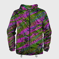 Мужская ветровка Фиолетовые узоры