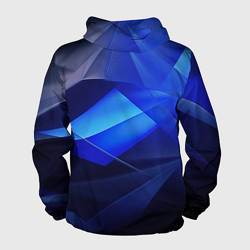 Мужская ветровка Черно-синий абстрактный фон / 3D-Белый – фото 2