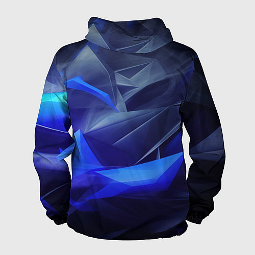 Мужская ветровка Темный синий абстрактный геометрический фон / 3D-Белый – фото 2