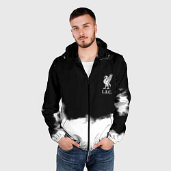 Ветровка с капюшоном мужская Liverpool текстура, цвет: 3D-черный — фото 2